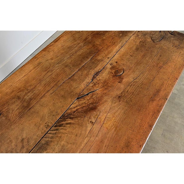 French 19th Century Solid Beech Farm Table For Sale - Image 13 of 18