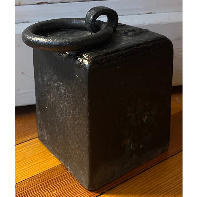 Antique 19th c. American cast iron carriage weight or horse tether. This was used to secure a horse and buggy. Upon...