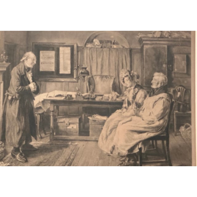 (4) W. Dendy Sadler Framed Legal Scenes Charcoal Etching's Set of 4 For Sale - Image 4 of 10