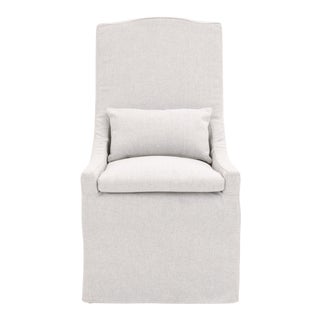 Adele Outdoor Teak Slipcover Dining Chair For Sale