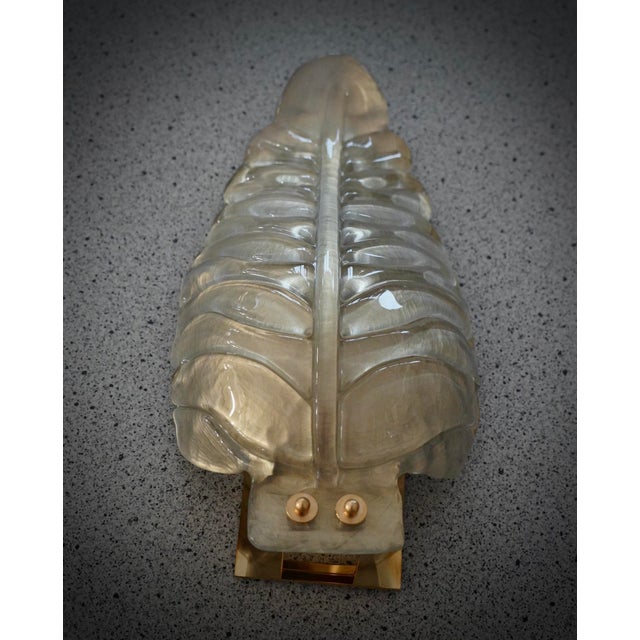 Metal Murano Art Glass Gold and Brass Wall Light and Sconces, 2000 For Sale - Image 7 of 11