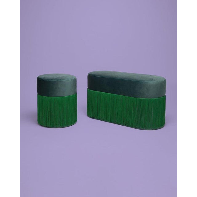 Textile Set of Poufs Pill L and S by Houtique For Sale - Image 7 of 18