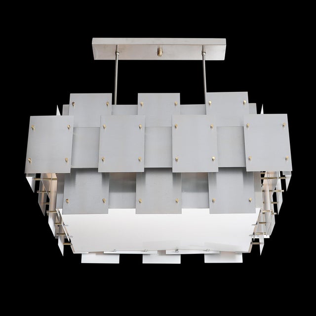 Mid-Century Modern Mid-Century Modernist Robert Sonneman "Cityscape" Chandelier For Sale - Image 3 of 13