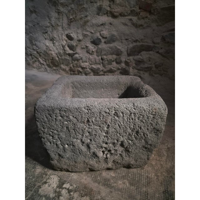 Antique French Volcanic Stone Trough Sink, 1700s For Sale - Image 11 of 18
