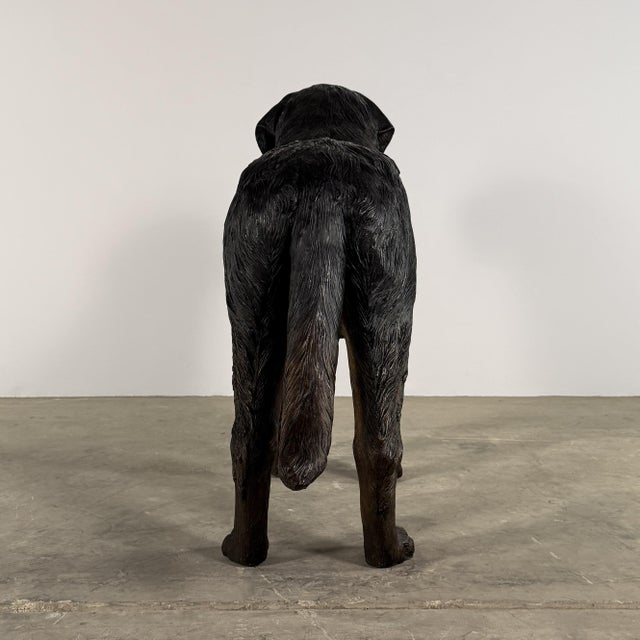 Large Bronze Mastiff (St. Bernard) Dog Sculpture – 48” Guardian Estate Statue For Sale - Image 9 of 10