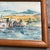 Original 8 x 10 painting on paper signed bottom right Overall size with vintage wood frame is 9.5 x 11.5