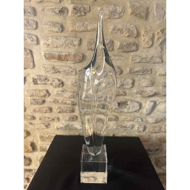 Daum sculpture france, "the flame", unique piece created for the philips lighting challenge. this free-form glass...