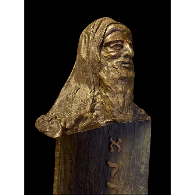 1980s A Limited Edition Patinated Sculpture of Moses For Sale - Image 5 of 12