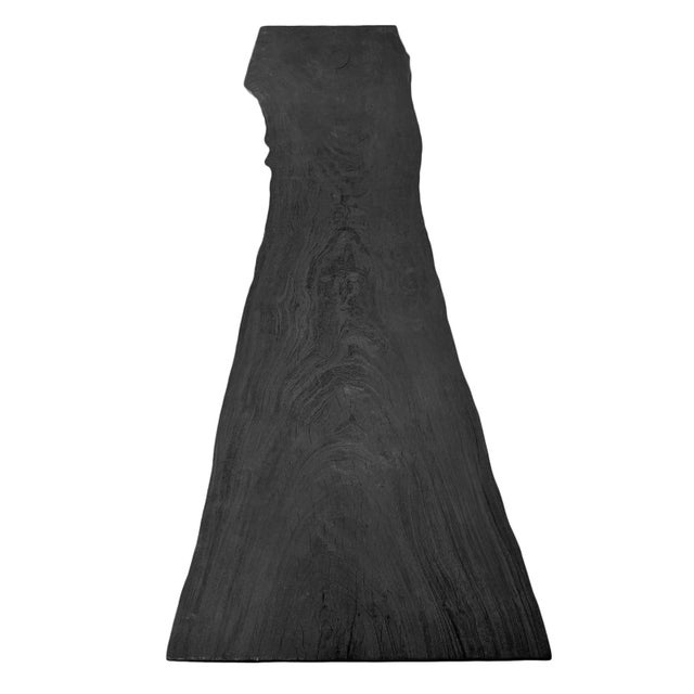 2020s Blackened Organic Modern Slab Bench / Coffee Table For Sale - Image 5 of 8