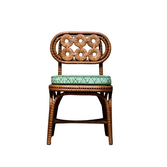 Wood Bridget Chair in Stained Rattan by Popus Editions For Sale - Image 7 of 11