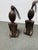 Late 20th Century African Male + Female Figure Carved Sculptures, Pair For Sale - Image 9 of 12