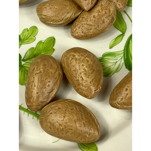 1970s Vintage Italian Trompe l'Oeil Almond Shells on a Plate - Este For Sale - Image 5 of 7
