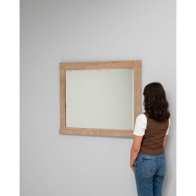 French Provincial 1900s French Oak Mirror For Sale - Image 3 of 18