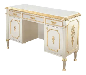 Maison Jansen Attributed Neoclassical Style Steel Marble Top Desk