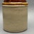 Mid 20th Century Vintage Rustic Two-Tone Brown/Tan Handled Stoneware Jug For Sale - Image 5 of 9
