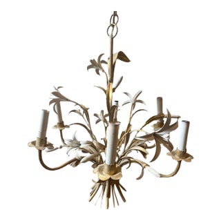 Vintage Tole Chandelier For Sale