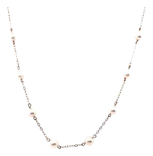 14 Karat Yellow Gold Peter Brown Pearl and Gold Link Necklace