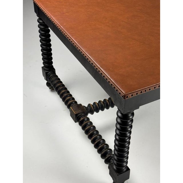 Bobbin Workbench with Leather Top, 19th Century For Sale - Image 4 of 18