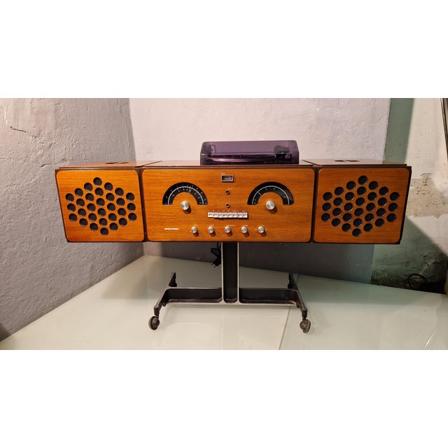 Achille & Pier Giacomo Castiglioni Brown Model RR126 Radio by Achille and Pier Giacomo Castiglioni for Brionvega, 1980s For Sale - Image 4 of 17