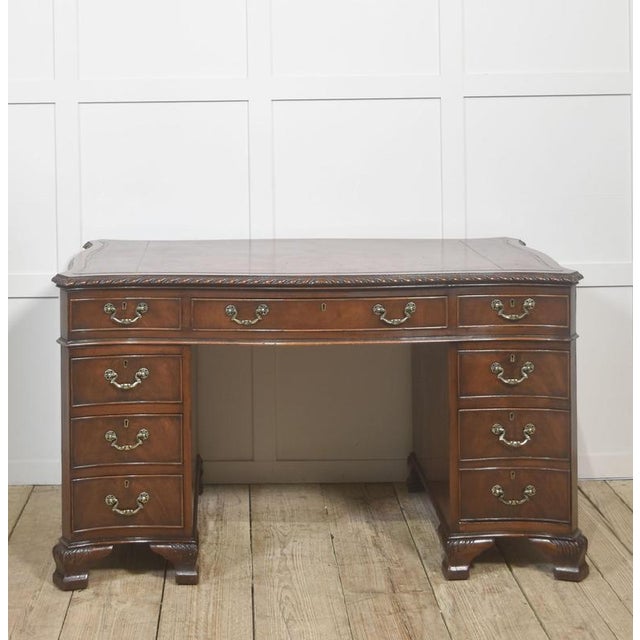 Mahogany Twin-Pedestal Desk, 1890s For Sale - Image 14 of 14