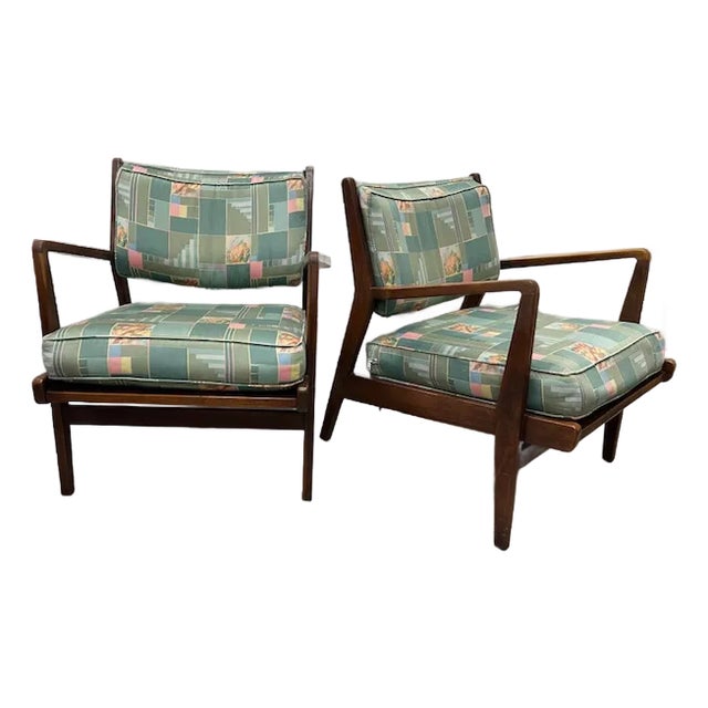 20th Century Attributed to Jens Risom Designed Caribe Chairs, a Pair For Sale