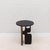 Kifu Paris Side Table in Black Shagreen With Bronze Patina and Black Brass by Kifu Paris For Sale - Image 4 of 12