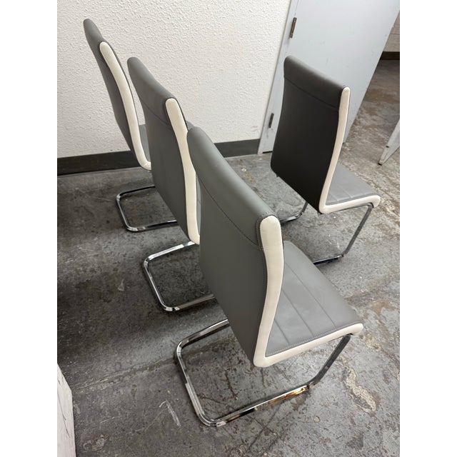 Symphony Cantilever Dining Chairs, Set of Four For Sale - Image 9 of 12