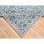 Gray Fine Jacquard With Sickle Leaf Design Wool and Plant Based Silk Hand Loomed Oriental Square Rug For Sale - Image 9 of 12