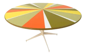 Rare Mid-Century Modern Peter Pepper Products Pinwheel Dining Table