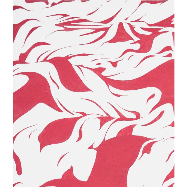 Contemporary Max Kremer "Waves" Contemporary Pink & White Abstract Foliage Landscape Painting, 2023 For Sale - Image 3 of 6