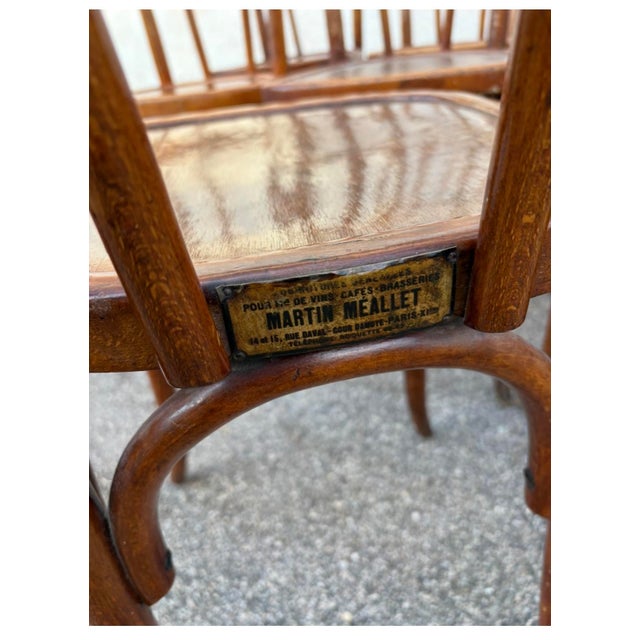 Vintage Bistro Chairs with Decorative Details, 1930s, Set of 10, in Good conditions. Designed 1920 to 1949