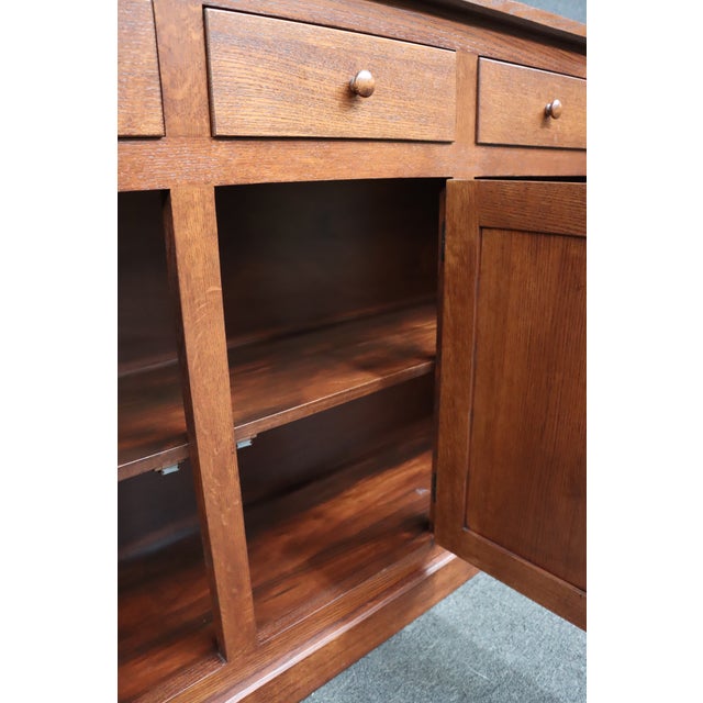Hunt Country Furniture Brandywine Hall Quarter Sawn Oak Buffet For Sale - Image 15 of 18