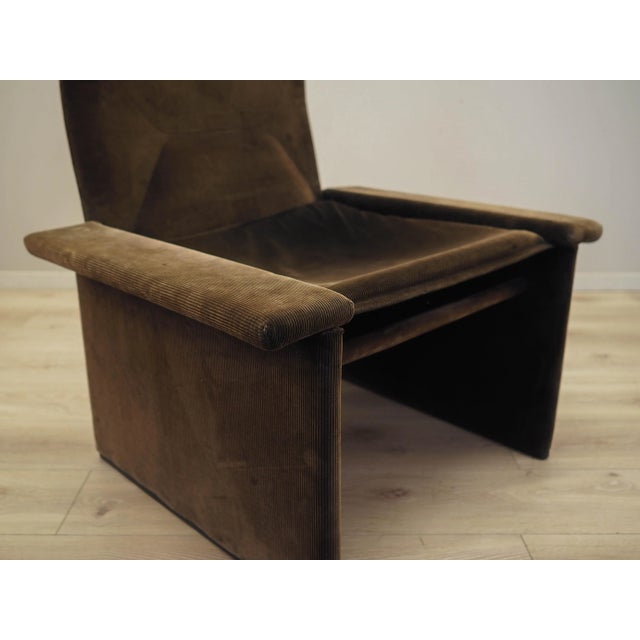 Italian Corduroy Armchair, Italy, 1970s For Sale - Image 13 of 18