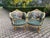 1950's Louis XVI Living Room Set Green Velvet - 3 Pieces For Sale - Image 6 of 13
