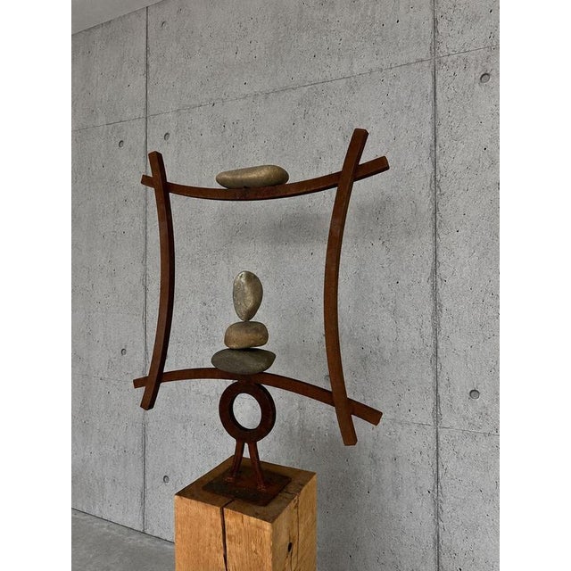 Arist unknown netherlands 1970s h 175cm (with pedestal) h 97cm (without pedestal) w 78cm d 30cm a striking sculptural work...