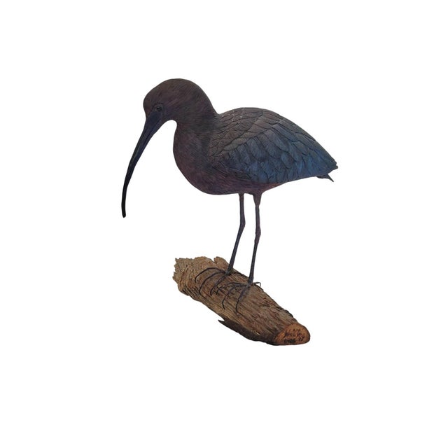 Realism Vintage Glossy Ibis Sculpture For Sale - Image 3 of 16