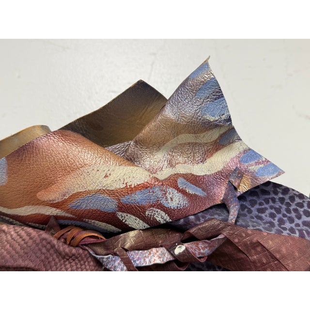 Ivory Dominique Caron Handmade Leather Art Mask For Sale - Image 8 of 12