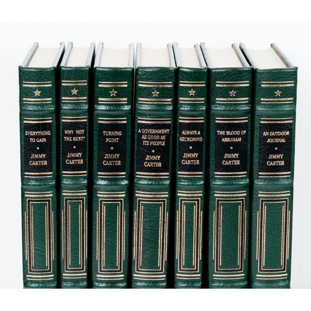 Contemporary 1995 "Jimmy Carter" Complete Easton Press Complete 7 Volume Leather Bound Set in Excellent Condition For Sale - Image 3 of 4