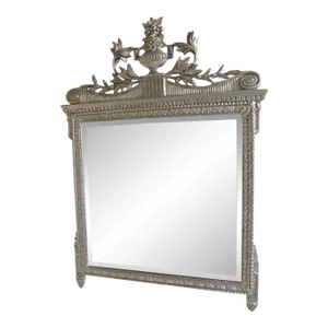 Friedman Brothers #6635 Silver Decorated Urn Top Mirror