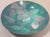 African Mid-Century Enameled Bowl Decorative Blue Pink on Brass For Sale - Image 3 of 5