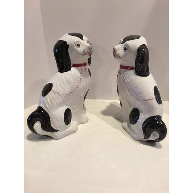 1980s Vintage Hand Painted Dogs - a Pair For Sale - Image 5 of 9