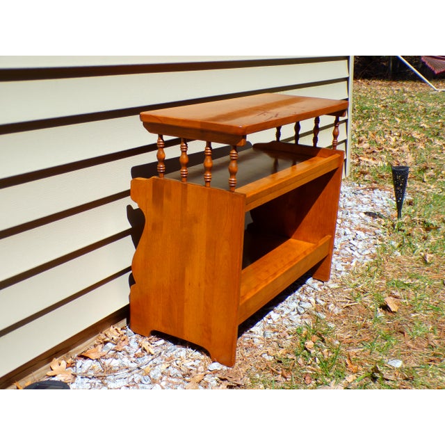 Vintage Ethan Allen American Traditional Maple Etagere Small Bookcase Shelf For Sale - Image 16 of 18