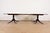 1980s Kittinger Georgian Banded Mahogany Double Pedestal Extension Dining Table, Newly Refinished For Sale - Image 5 of 11