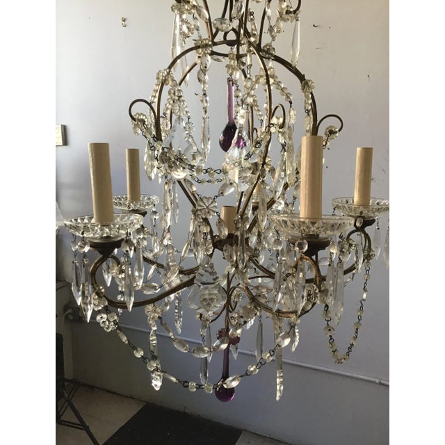 1960s 1960s Italian Crystal Chandelier For Sale - Image 5 of 12