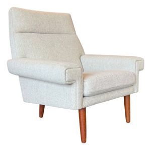 Mid-Century Danish Modern Upholstered Lounge Chair