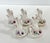 Mid 20th Century Vintage Traditional Porcelain Hand Place Card Holders With Applied Flowers - Set of 5 For Sale - Image 5 of 12