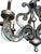 French John-Richard Eight Light Antique Bronze Mirrored Chandelier For Sale - Image 3 of 6