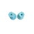 Turquoise Blue Candle Stick Holders (Set of 2) For Sale - Image 4 of 5