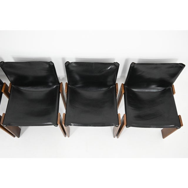 Monk Dining Chairs by Afra and Tobia Scarpa for Molteni, 1970s, Set of 6 For Sale - Image 9 of 13