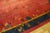 Textile Excellent Red Scarlet Background and Navy Blue Border Color With Floral Design Antique Chinese Art Deco Rug For Sale - Image 7 of 9